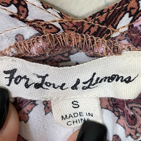 For Love  & Lemons Romy Maxi Pink Red Dress Tank Asymmetrical Sleep Size S - Picture 13 of 13